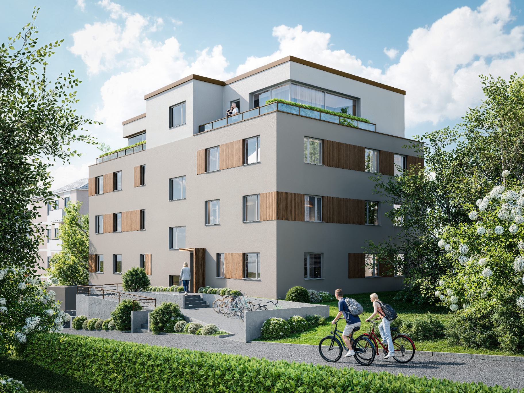 SEINSHEIM 3B Außenansicht — modernes Mehrfamilienhaus in Würzburg-Frauenland
